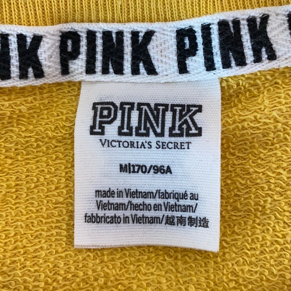 PINK Crewneck Crop Top with Button Sleeves - Picture 4 of 4